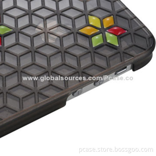 Transparent DIY TPU Mobile Phone Cases for iPhone 5, Grid Pattern with Peas for Your Options